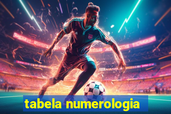 tabela numerologia